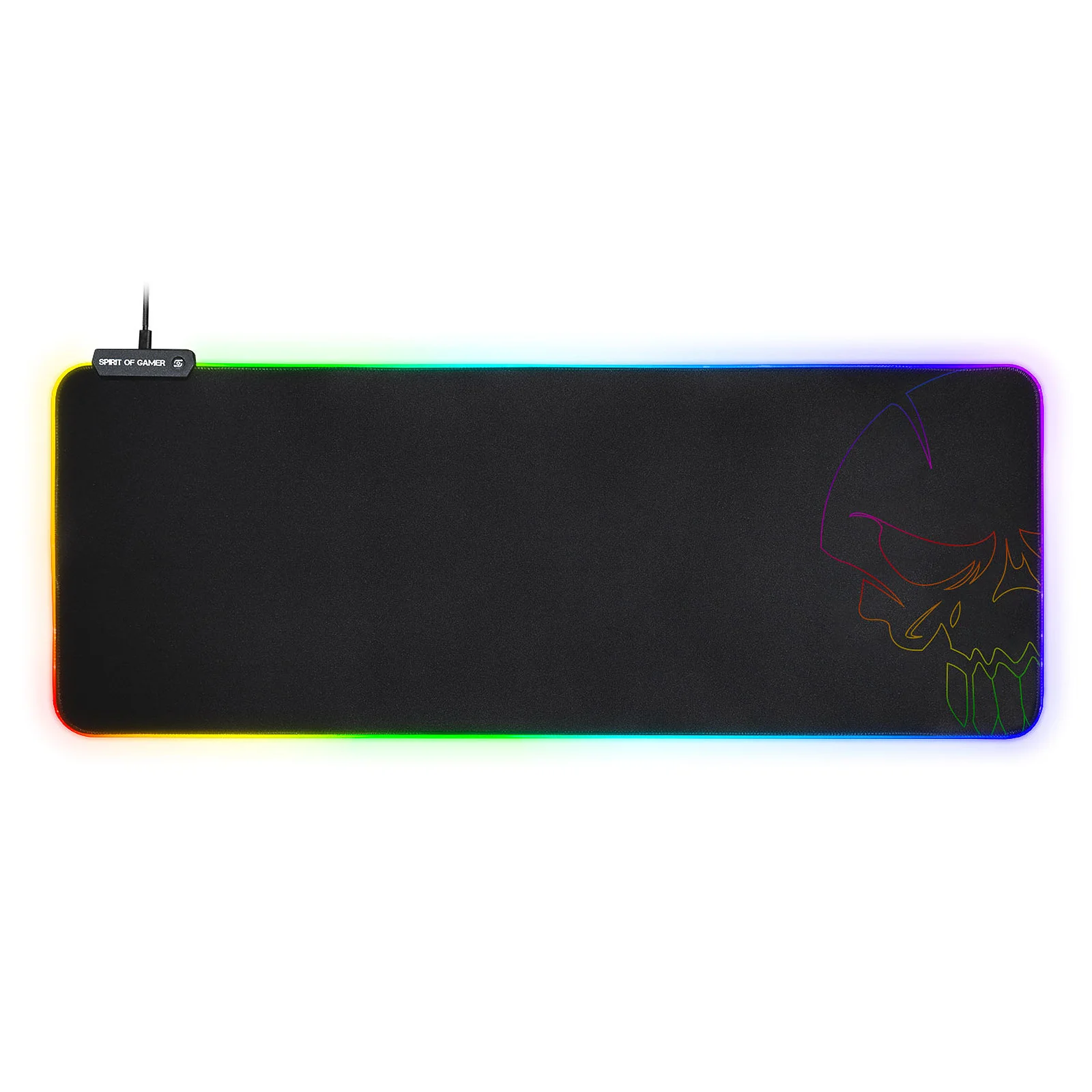 Tapis de Souris Gamer SPIRIT OF GAMER Darkskull RGB XXL | MEGA PC