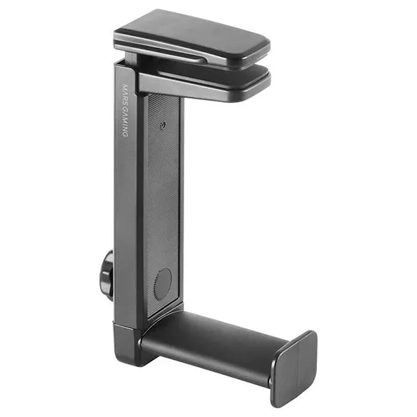 Support de casque : Mars Gaming MHH2 (Noir) Support de casque - taille ajustable et rotation à 360° - coussinets de protection | MEGA PC