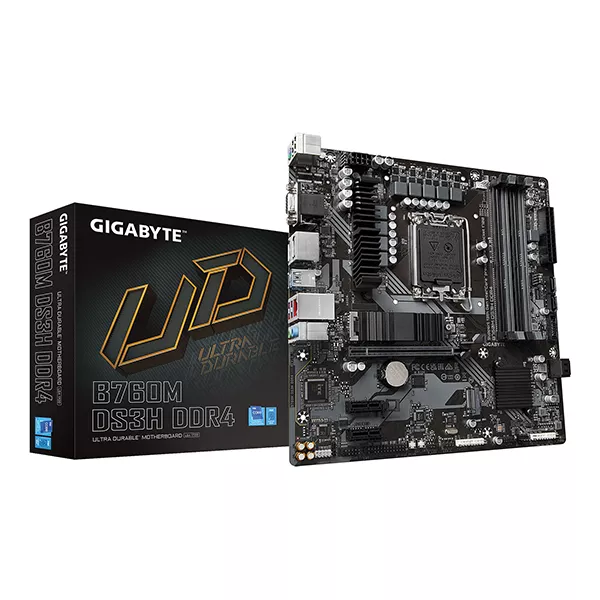 Carte mère : Micro ATX Socket 1700 Intel B760 Express - 4x DDR4 - M.2 PCIe 4.0 - USB 3.1 - PCI-Express 4.0 16x - LAN 2.5 GbE | MEGA PC