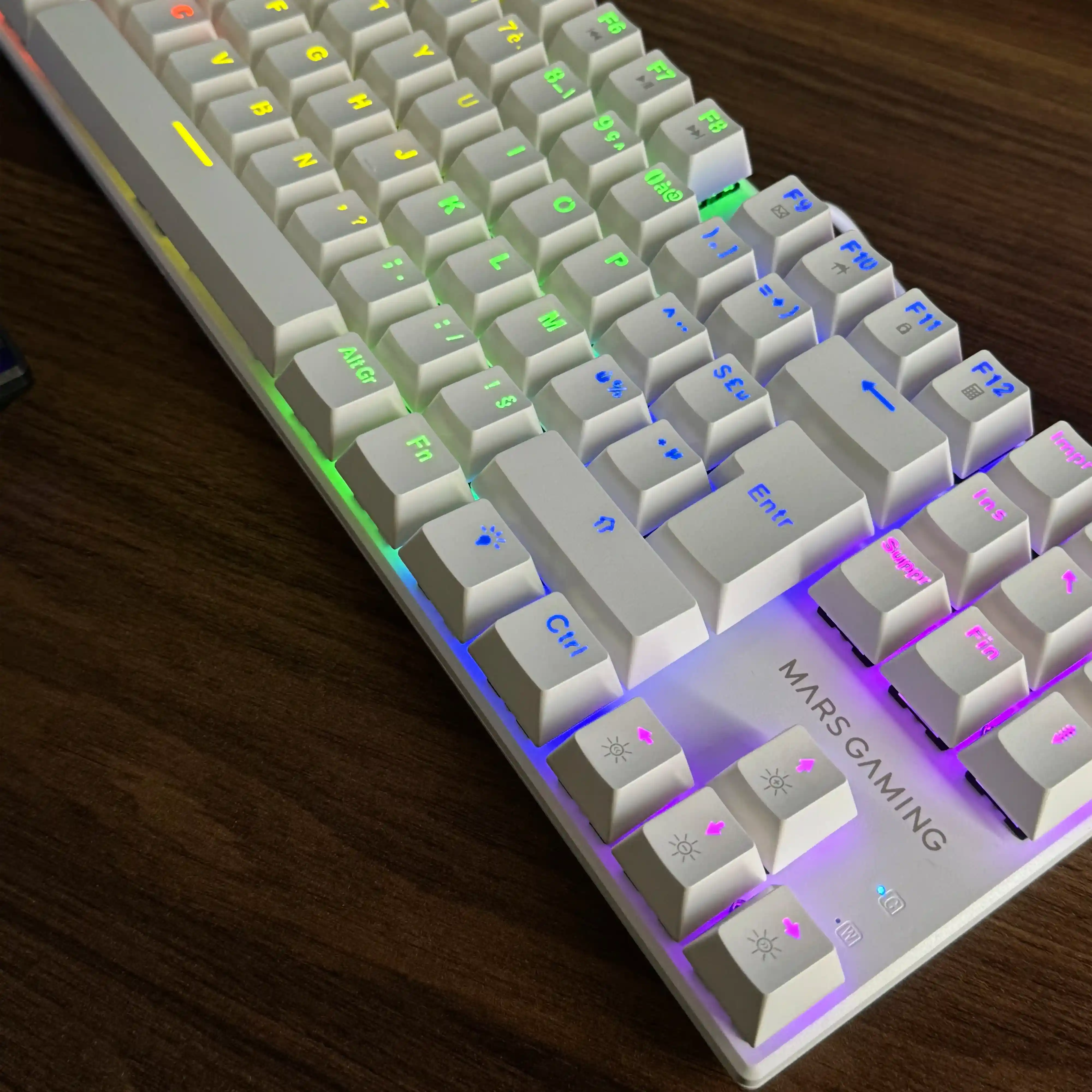 MARS GAMING MK80 MECHANICAL TKL KEYBOARD, RED Switch ,White | MEGA | GIGA TECH