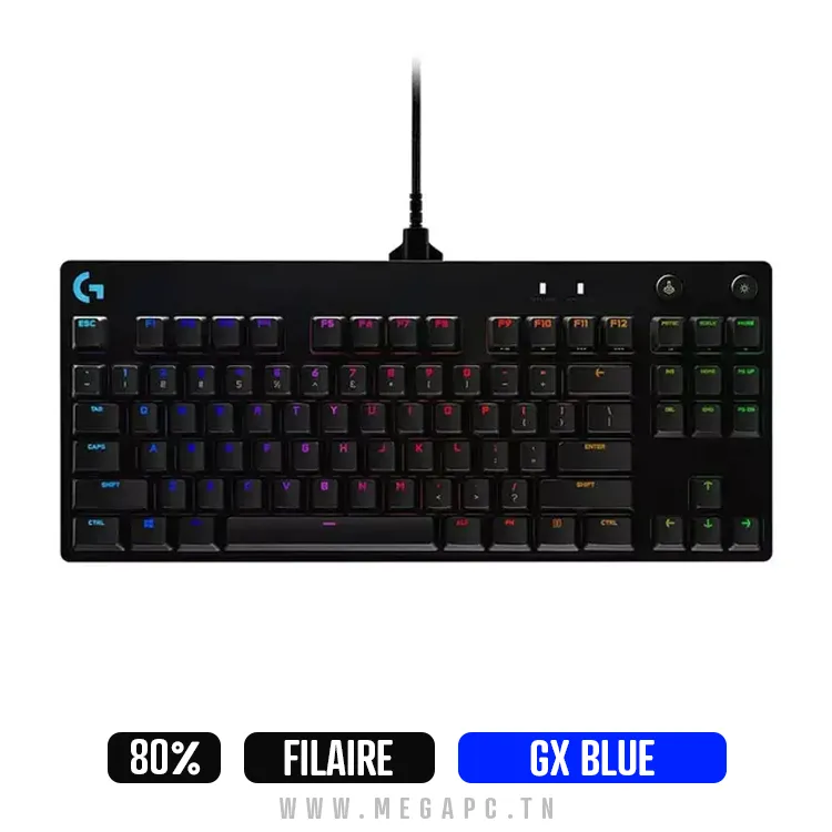 Logitech G Pro Tkl Corded Fr Clicky Black
