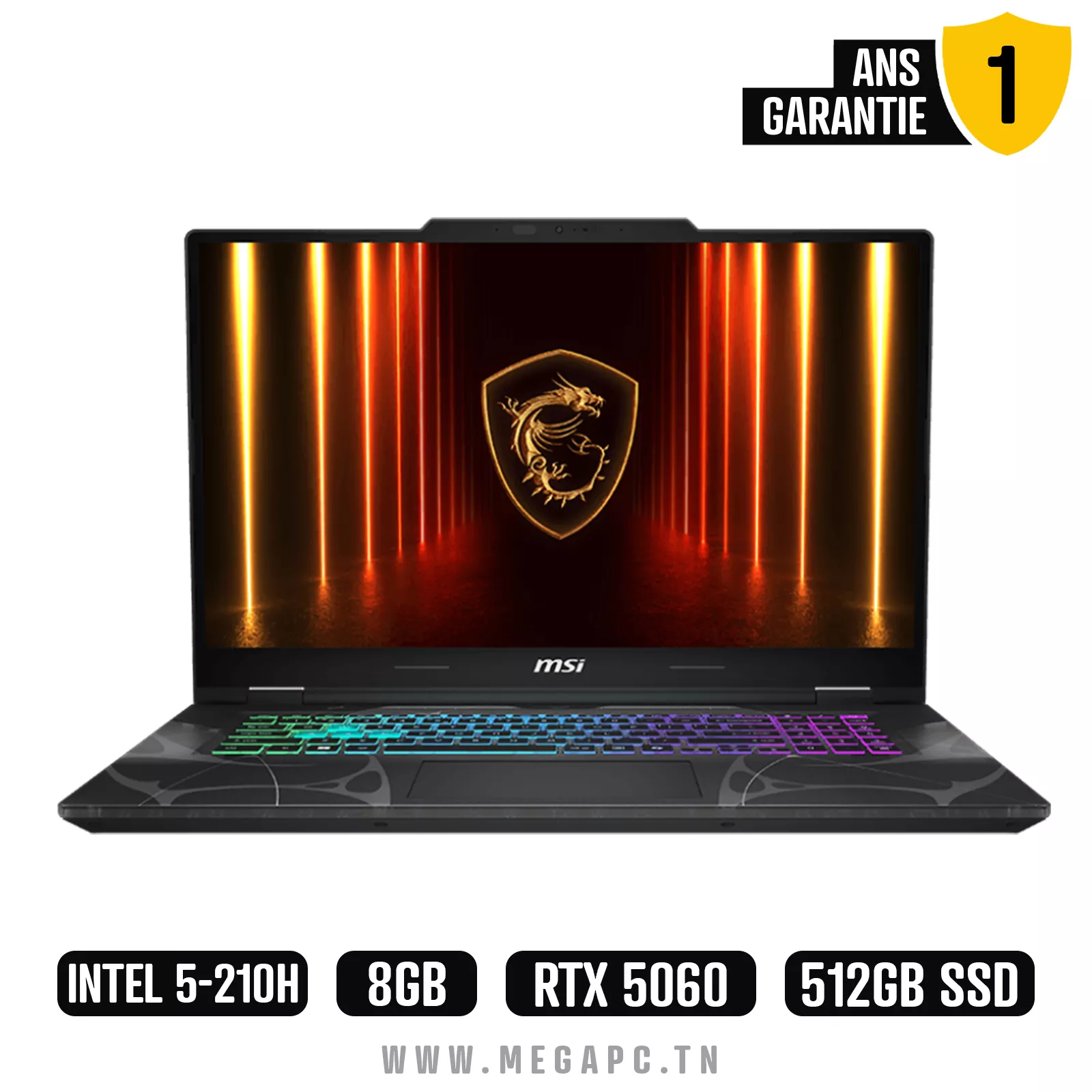 Découvrez le MSI CYBORG 17 B2RWFKG-044XFR , un gamer 17.3′′ FHD 144Hz équipé du Intel Core 5 210H, RTX 5060 8GB, 8GB DDR5, SSD 512GB. Idéal pour le gaming compétitif, le montage vidéo, la 3D et le design graphique avec compatibilité Adobe, Autodesk, Blender, Premiere Pro. 🖌️⚡ Disponible au meilleur prix en Tunisie 2025 | MEGA PC | GIGA TECH