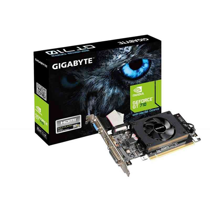 Gigabyte GeForce GT 710 : 2 GB DDR3 - HDMI/DVI low profile bracket | MEGA PC - Gigabyte