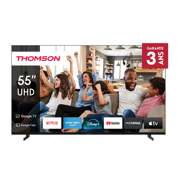 TV Thomson 55UG4S14 55" 4K UHD Smart Google TV – HDR10, Dolby Audio, Google Cast, WiFi Bluetooth, Home Cinema 55 " | TV 55 " Tunisie, Thomson 55UG4S14, Smart TV 4K UHD, Google TV Android 11, TV HDR10, TV Dolby Audio, TV home cinema 55 ", TV grand 4K, TV WiFi Bluetooth, TV Google Cast, TV HDMI 2.1 gaming, Smart TV pas cher Tunisie, TV meilleur prix 2026, TV salon moderne, TV streaming Netflix YouTube, TV connectée, télévision intelligente, TV multimédia 4K, TV VESA mural, TV haut de gamme, TV con