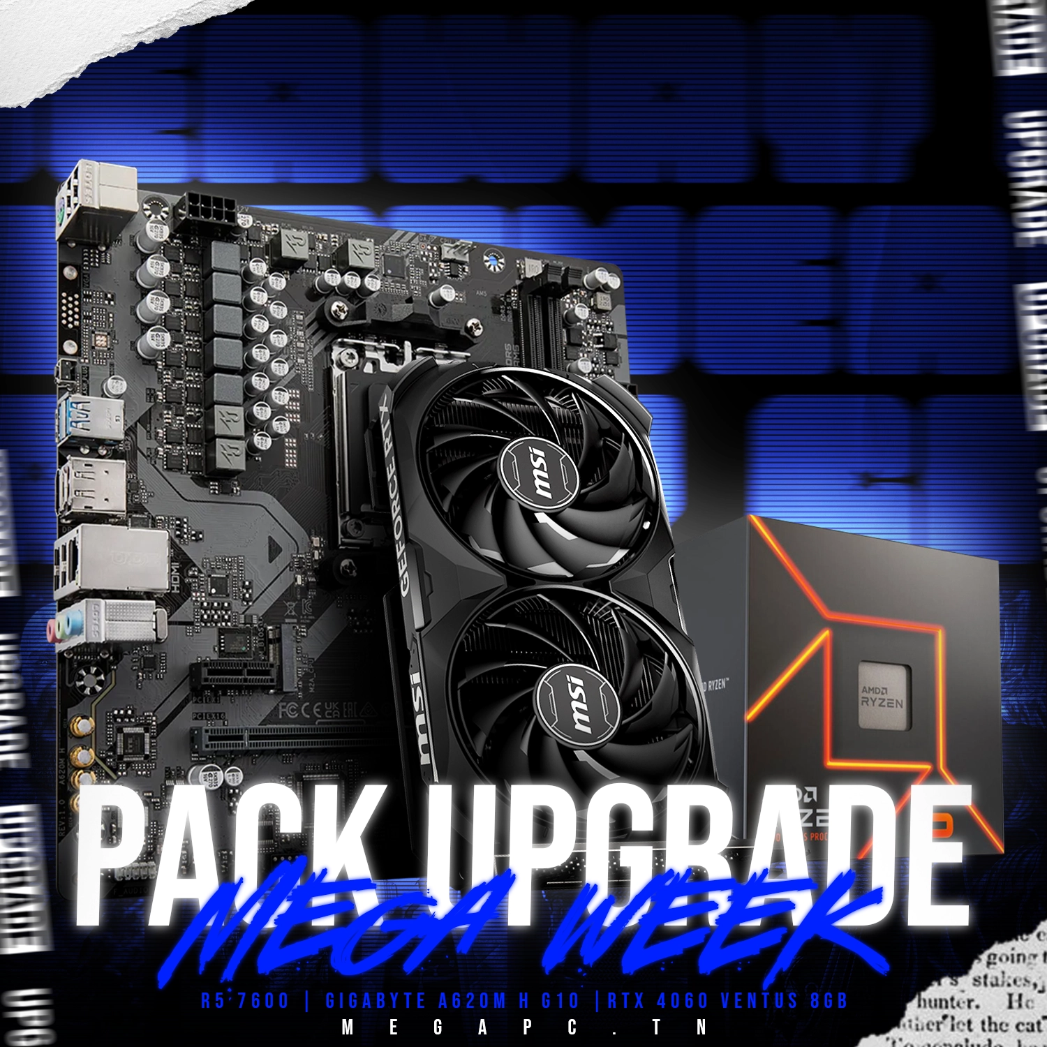 Pack Upgrade Glory V3 | Ryzen 5 7600 | A620M H | RTX 4060 VENTUS