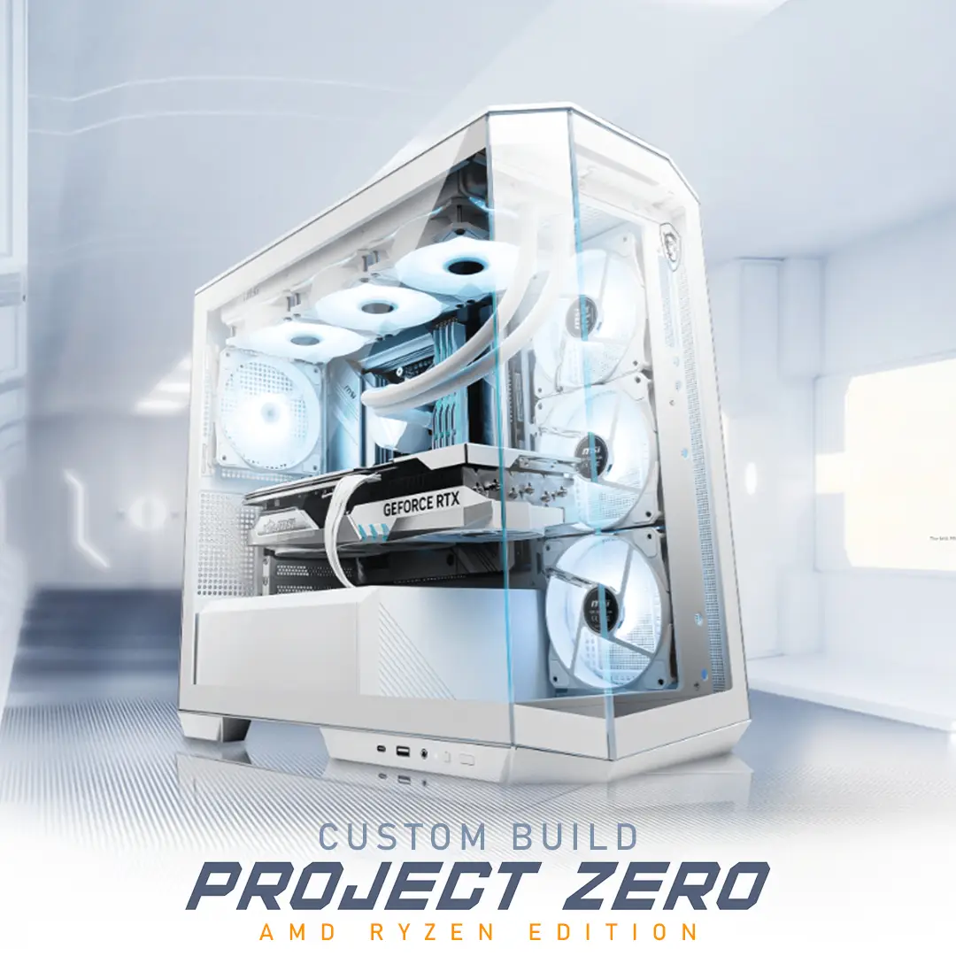 CUSTOM BUILD Project Zero White AMD Ryzen | MEGA PC | Giga Tech | TUNISIE